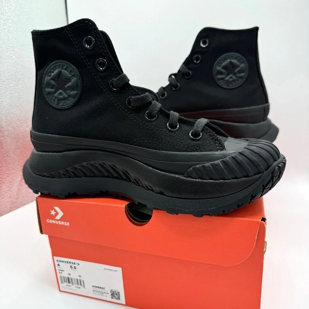NWT Converse Chuck 70 At-CX Hi All Black Platform High Tops Triple Black Unisex